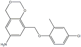 8-(4-chloro-2-methylphenoxymethyl)-2,4-dihydro-1,3-benzodioxin-6-amine 结构式