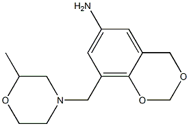 8-[(2-methylmorpholin-4-yl)methyl]-2,4-dihydro-1,3-benzodioxin-6-amine 结构式