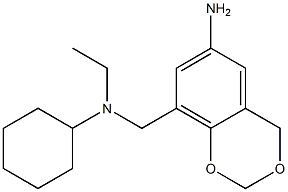 8-{[cyclohexyl(ethyl)amino]methyl}-2,4-dihydro-1,3-benzodioxin-6-amine 结构式