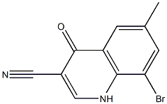 8-bromo-6-methyl-4-oxo-1,4-dihydroquinoline-3-carbonitrile 结构式