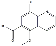 8-chloro-5-methoxyquinoline-6-carboxylic acid 结构式