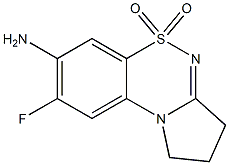 8-fluoro-2,3-dihydro-1H-pyrrolo[2,1-c][1,2,4]benzothiadiazin-7-amine 5,5-dioxide 结构式