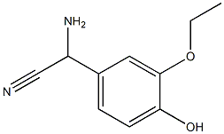 amino(3-ethoxy-4-hydroxyphenyl)acetonitrile 结构式