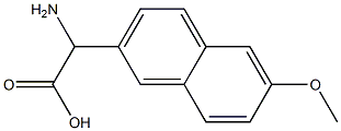 amino(6-methoxy-2-naphthyl)acetic acid 结构式