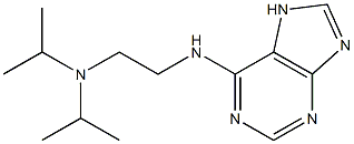 bis(propan-2-yl)[2-(7H-purin-6-ylamino)ethyl]amine 结构式