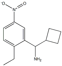 cyclobutyl(2-ethyl-5-nitrophenyl)methanamine 结构式