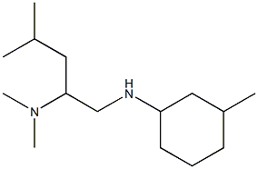 dimethyl({4-methyl-1-[(3-methylcyclohexyl)amino]pentan-2-yl})amine 结构式