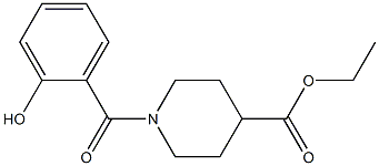 ethyl 1-[(2-hydroxyphenyl)carbonyl]piperidine-4-carboxylate 结构式