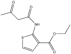 ethyl 2-(3-oxobutanamido)thiophene-3-carboxylate 结构式