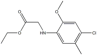 ethyl 2-[(4-chloro-2-methoxy-5-methylphenyl)amino]acetate 结构式