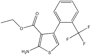 ethyl 2-amino-4-[2-(trifluoromethyl)phenyl]thiophene-3-carboxylate 结构式