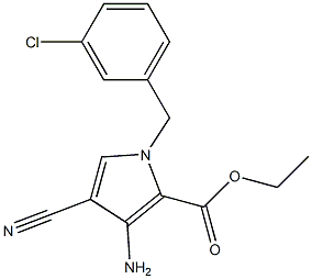 ethyl 3-amino-1-[(3-chlorophenyl)methyl]-4-cyano-1H-pyrrole-2-carboxylate 结构式