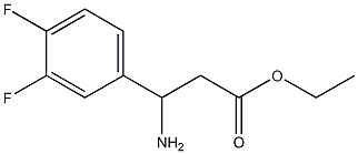 ethyl 3-amino-3-(3,4-difluorophenyl)propanoate 结构式