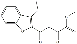 ethyl 4-(3-ethyl-1-benzofuran-2-yl)-2,4-dioxobutanoate 结构式