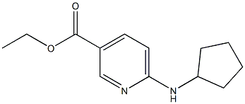 ethyl 6-(cyclopentylamino)pyridine-3-carboxylate 结构式