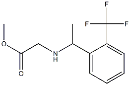 methyl 2-({1-[2-(trifluoromethyl)phenyl]ethyl}amino)acetate 结构式