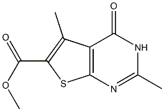 methyl 2,5-dimethyl-4-oxo-3H,4H-thieno[2,3-d]pyrimidine-6-carboxylate 结构式