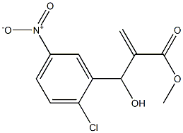 methyl 2-[(2-chloro-5-nitrophenyl)(hydroxy)methyl]prop-2-enoate 结构式