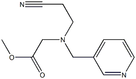 methyl 2-[(2-cyanoethyl)(pyridin-3-ylmethyl)amino]acetate 结构式