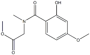 methyl 2-[(2-hydroxy-4-methoxyphenyl)-N-methylformamido]acetate 结构式