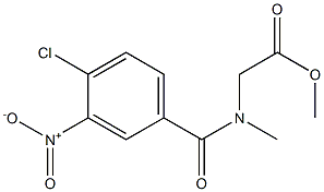 methyl 2-[(4-chloro-3-nitrophenyl)-N-methylformamido]acetate 结构式