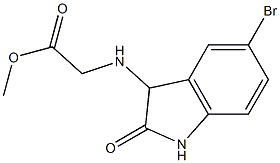 methyl 2-[(5-bromo-2-oxo-2,3-dihydro-1H-indol-3-yl)amino]acetate 结构式