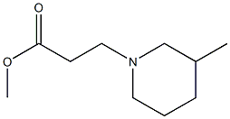 methyl 3-(3-methylpiperidin-1-yl)propanoate 结构式
