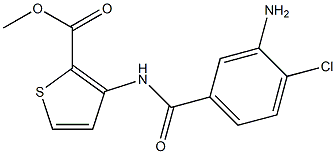 methyl 3-[(3-amino-4-chlorobenzene)amido]thiophene-2-carboxylate 结构式