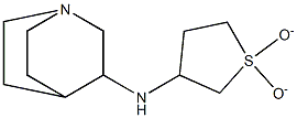 N-(1,1-dioxidotetrahydrothien-3-yl)quinuclidin-3-amine 结构式