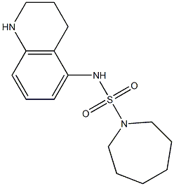 N-(1,2,3,4-tetrahydroquinolin-5-yl)azepane-1-sulfonamide 结构式