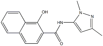 N-(1,3-dimethyl-1H-pyrazol-5-yl)-1-hydroxynaphthalene-2-carboxamide 结构式