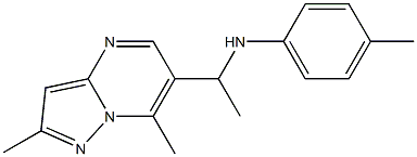 N-(1-{2,7-dimethylpyrazolo[1,5-a]pyrimidin-6-yl}ethyl)-4-methylaniline 结构式