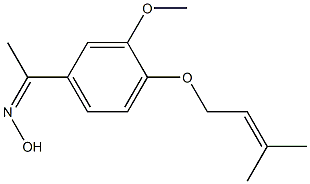 N-(1-{3-methoxy-4-[(3-methylbut-2-en-1-yl)oxy]phenyl}ethylidene)hydroxylamine 结构式