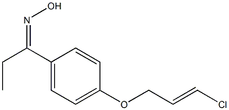 N-(1-{4-[(3-chloroprop-2-en-1-yl)oxy]phenyl}propylidene)hydroxylamine 结构式