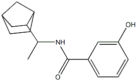 N-(1-{bicyclo[2.2.1]heptan-2-yl}ethyl)-3-hydroxybenzamide 结构式