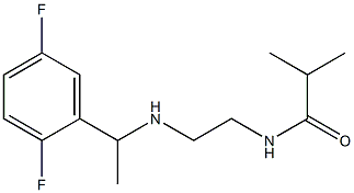 N-(2-{[1-(2,5-difluorophenyl)ethyl]amino}ethyl)-2-methylpropanamide 结构式