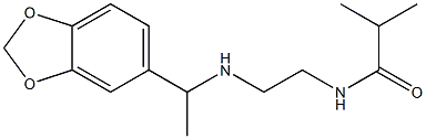 N-(2-{[1-(2H-1,3-benzodioxol-5-yl)ethyl]amino}ethyl)-2-methylpropanamide 结构式