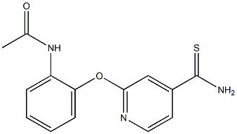 N-(2-{[4-(aminocarbonothioyl)pyridin-2-yl]oxy}phenyl)acetamide 结构式
