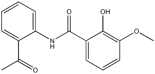 N-(2-acetylphenyl)-2-hydroxy-3-methoxybenzamide 结构式
