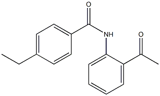 N-(2-acetylphenyl)-4-ethylbenzamide 结构式
