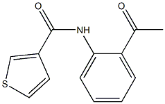 N-(2-acetylphenyl)thiophene-3-carboxamide 结构式
