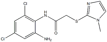 N-(2-amino-4,6-dichlorophenyl)-2-[(1-methyl-1H-imidazol-2-yl)sulfanyl]acetamide 结构式