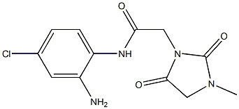 N-(2-amino-4-chlorophenyl)-2-(3-methyl-2,5-dioxoimidazolidin-1-yl)acetamide 结构式