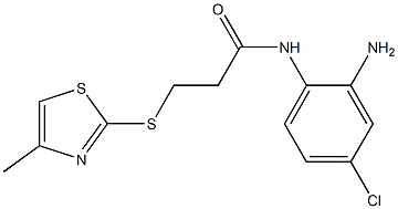 N-(2-amino-4-chlorophenyl)-3-[(4-methyl-1,3-thiazol-2-yl)sulfanyl]propanamide 结构式