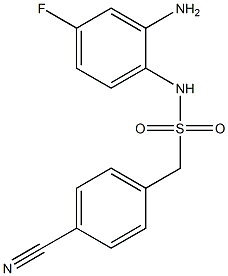 N-(2-amino-4-fluorophenyl)-1-(4-cyanophenyl)methanesulfonamide 结构式