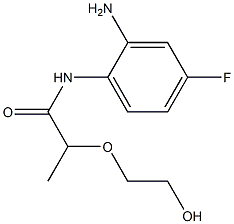 N-(2-amino-4-fluorophenyl)-2-(2-hydroxyethoxy)propanamide 结构式