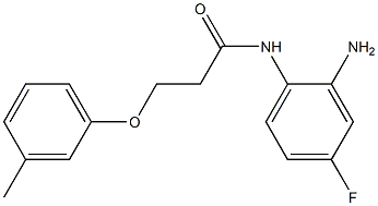 N-(2-amino-4-fluorophenyl)-3-(3-methylphenoxy)propanamide 结构式