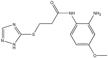 N-(2-amino-4-methoxyphenyl)-3-(1H-1,2,4-triazol-5-ylsulfanyl)propanamide 结构式