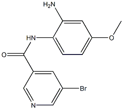 N-(2-amino-4-methoxyphenyl)-5-bromopyridine-3-carboxamide 结构式