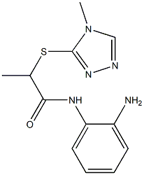 N-(2-aminophenyl)-2-[(4-methyl-4H-1,2,4-triazol-3-yl)sulfanyl]propanamide 结构式